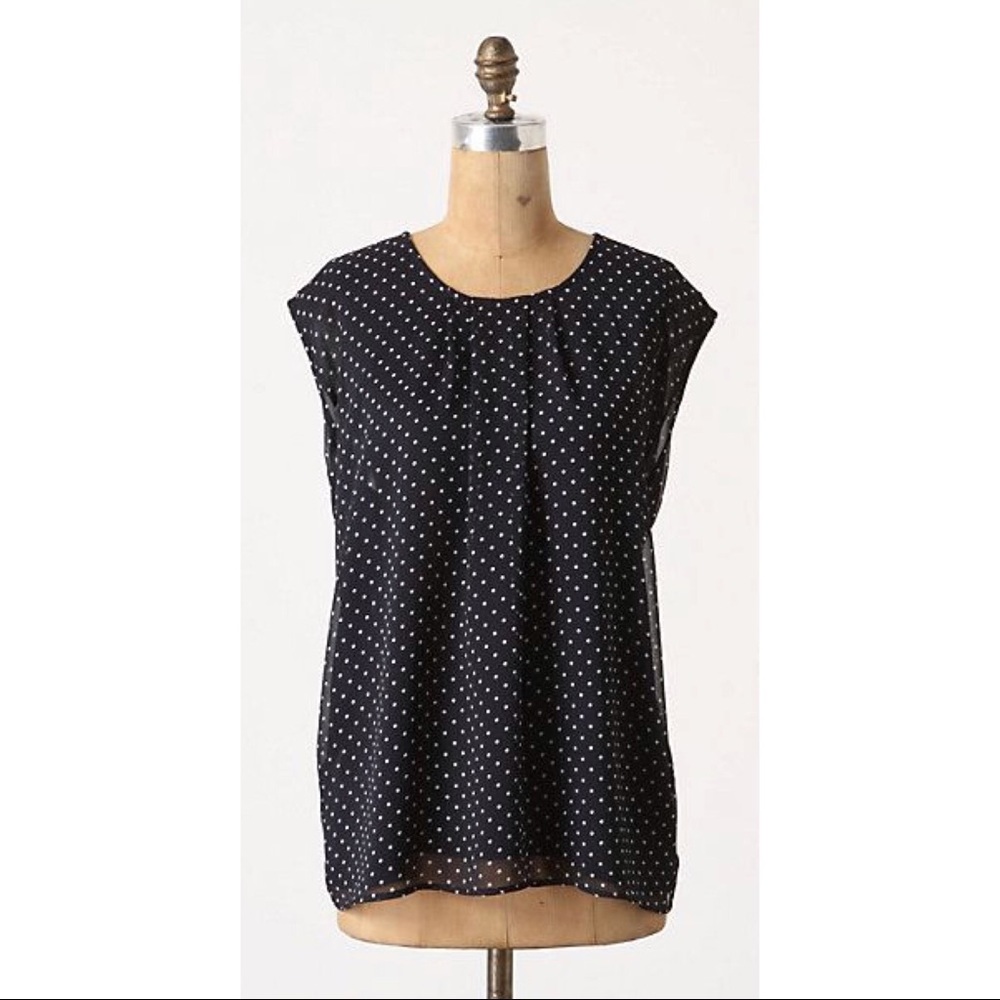 Anthropologie O by Organic Polka Dot Top. Size S